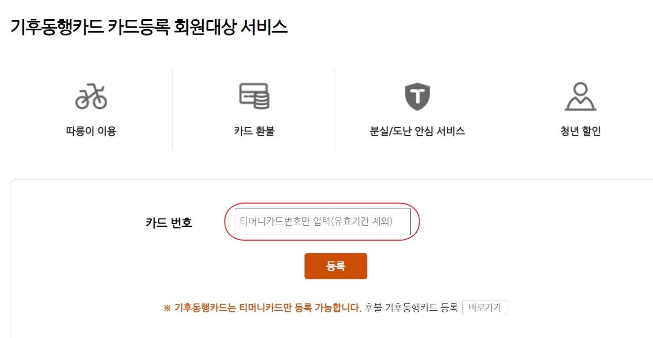 기후동행카드 분실신고