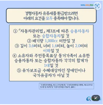 경차 유류세 환급