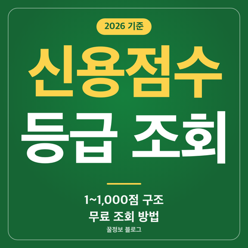 신용점수별 등급 조회 1~1,000점 점수제와 무료 조회 방법 안내 썸네일