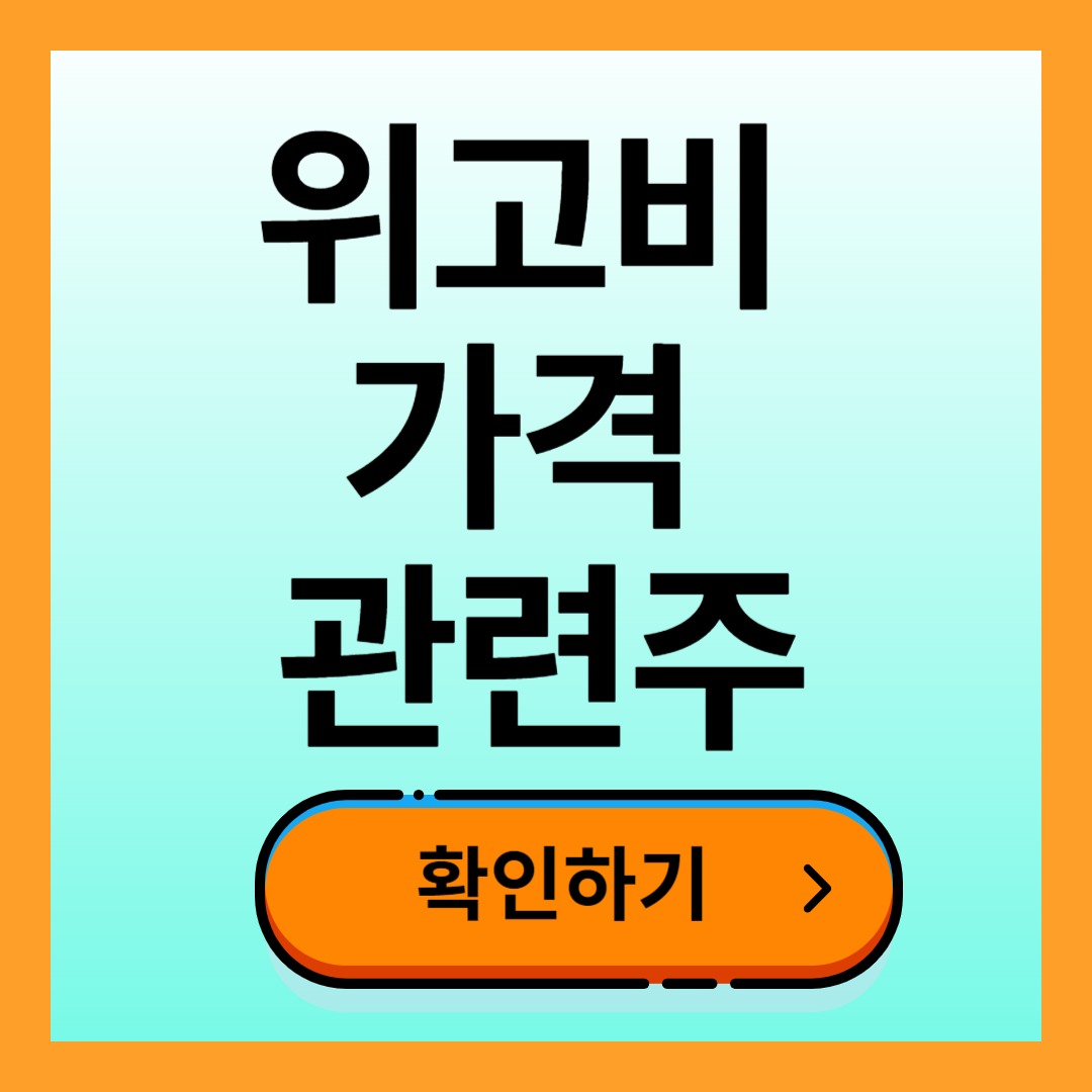 위고비 가격 관련주 총정리