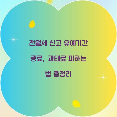 전월세 신고 유예기간