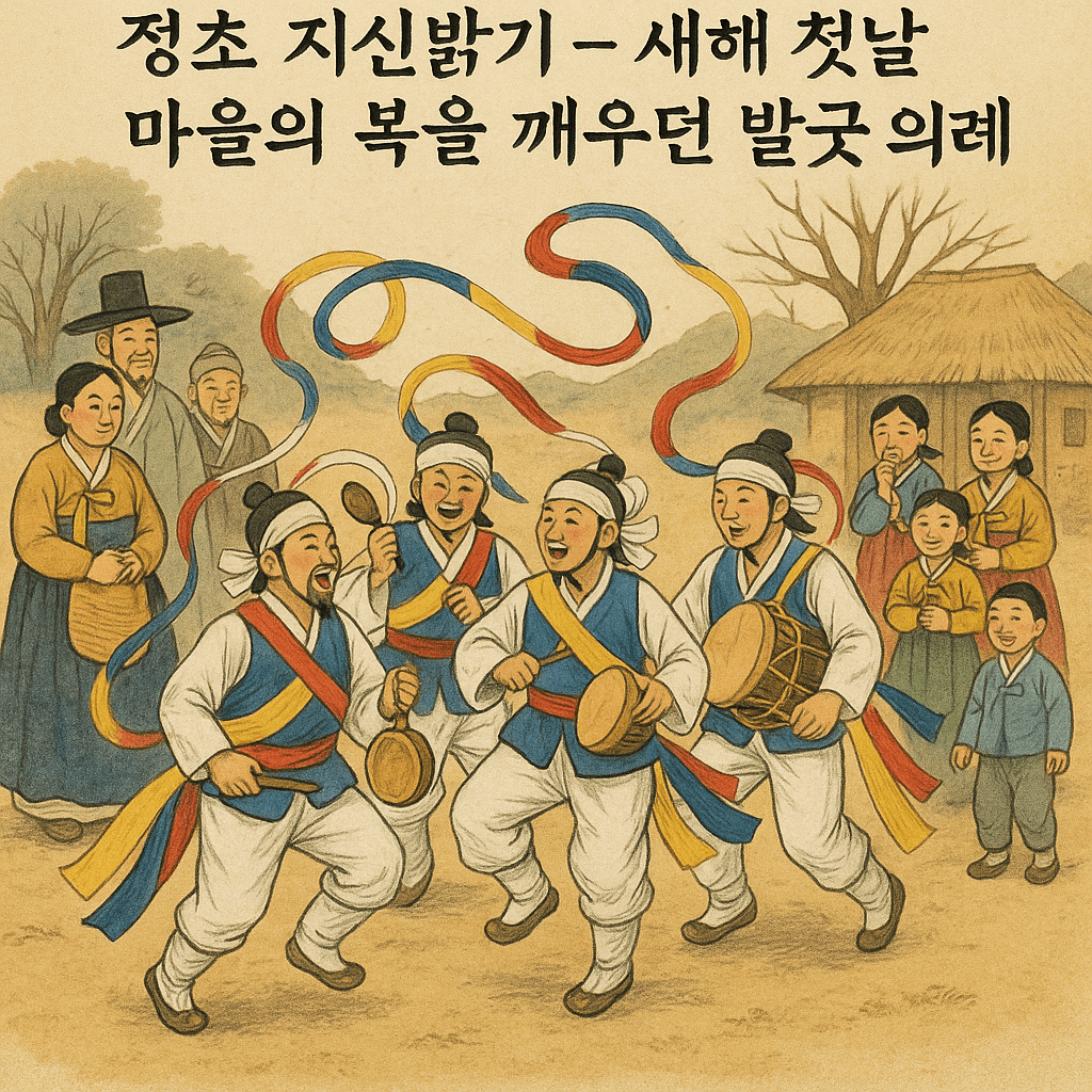 정초 지신밟기 – 새해 첫날 마을의 복을 깨우던 발굿 의례