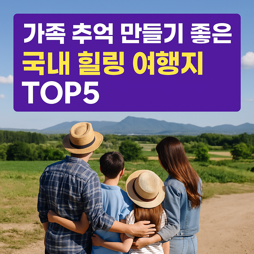 가족 추억 만들기 좋은 국내 힐링 여행지 TOP5