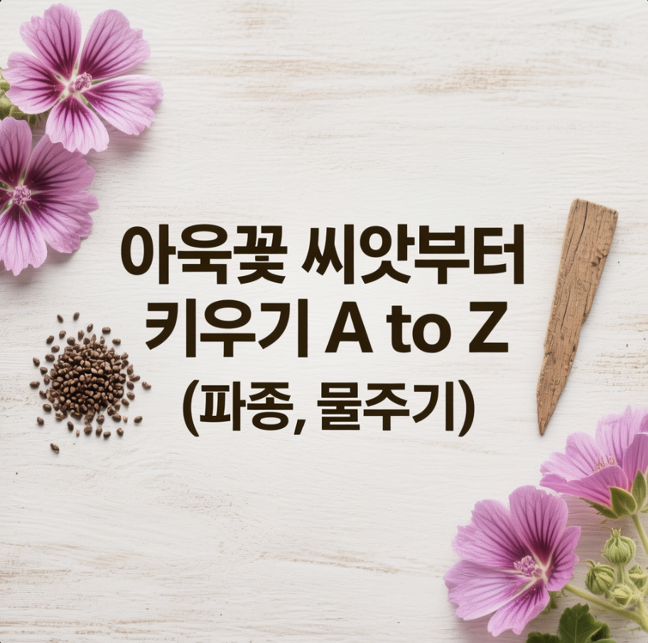 아욱꽃 씨앗부터 키우기 A to Z (파종, 물주기)