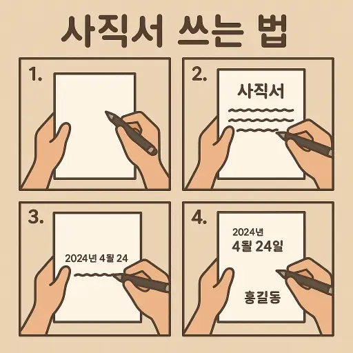사직서 쓰는법