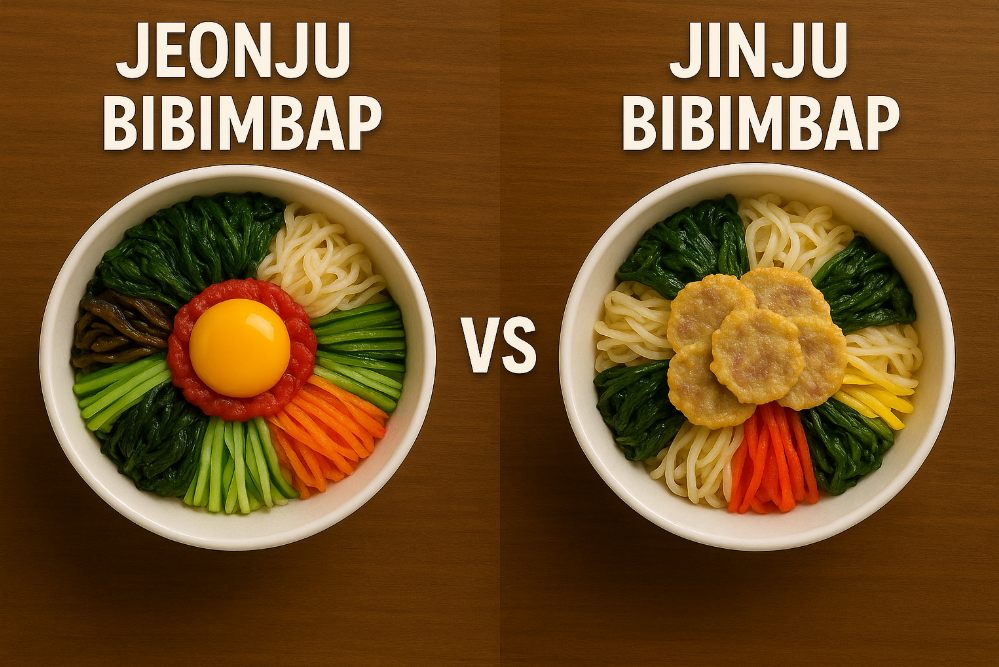 전주비빔밥과 진주비빔밥사진