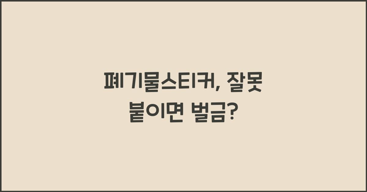 폐기물스티커