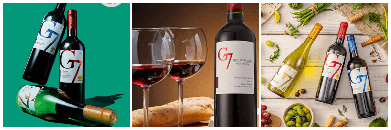 G7 까베르네 소비뇽 2022 사진 3개