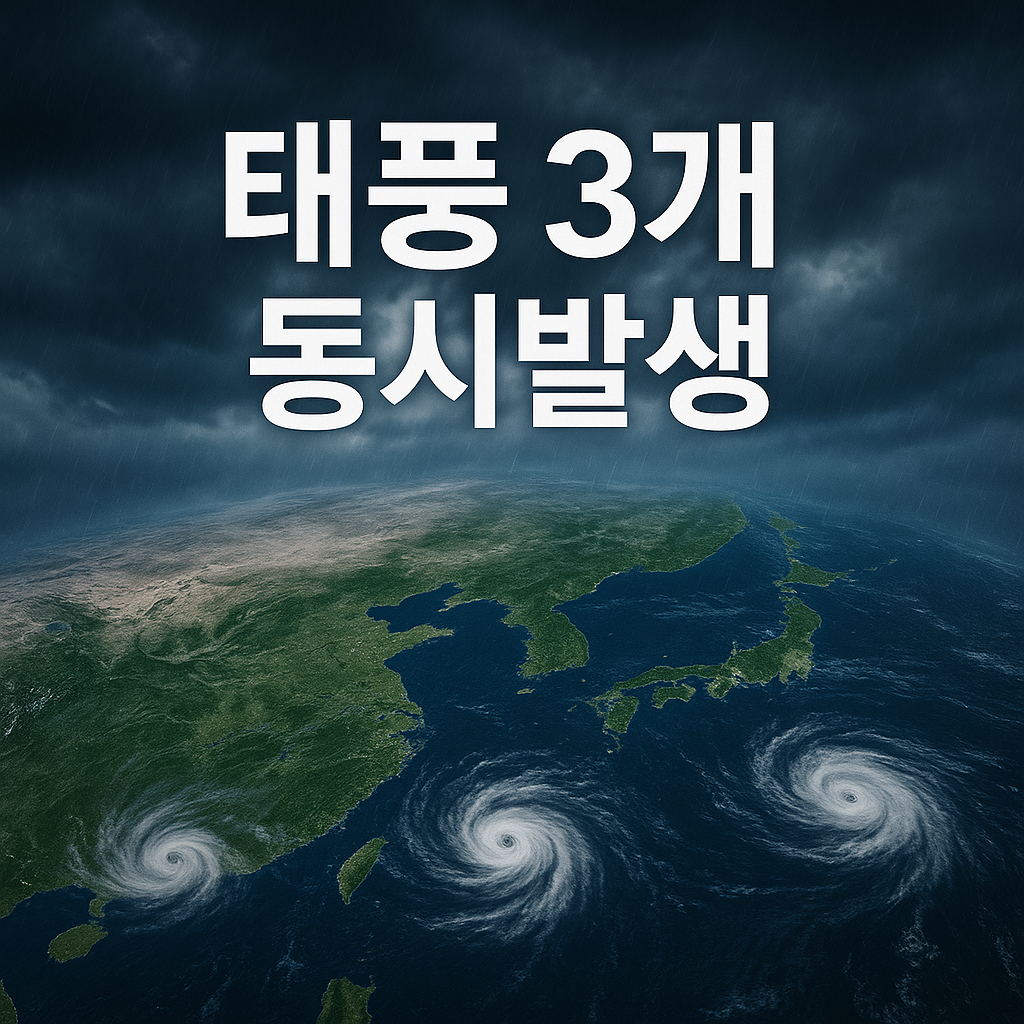 태풍 미탁·라가사·너구리 동시에 발생 – 한반도 간접 영향 및 주말 전국 날씨 전망