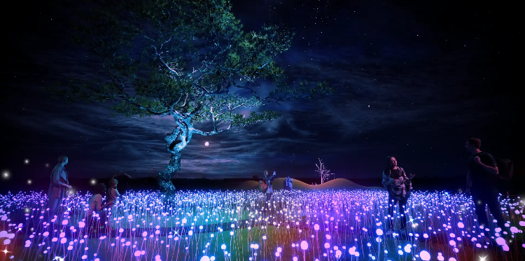 서울 송현동 솔빛축제 빛의 길