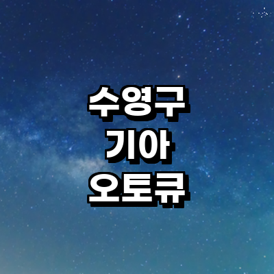 부산 수영구 기아 오토큐