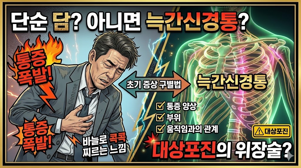 숨 쉴 때 옆구리가 찌릿? 담인 줄 알았는데 '늑간신경통'일 수 있는 결정적 차이