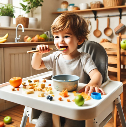 아이 밥 먹는 사진
