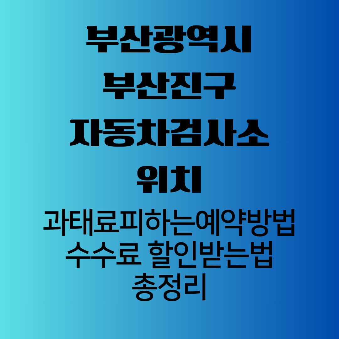 부산광역시부산진구자동차검사소위치