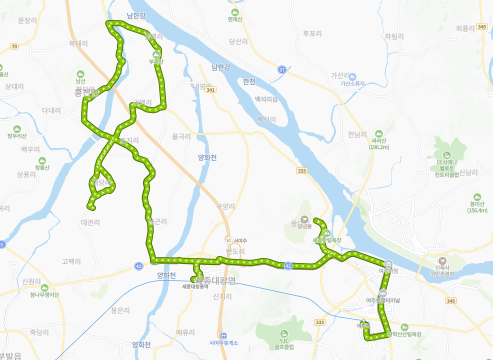 여주-966-1번-버스-노선-지도