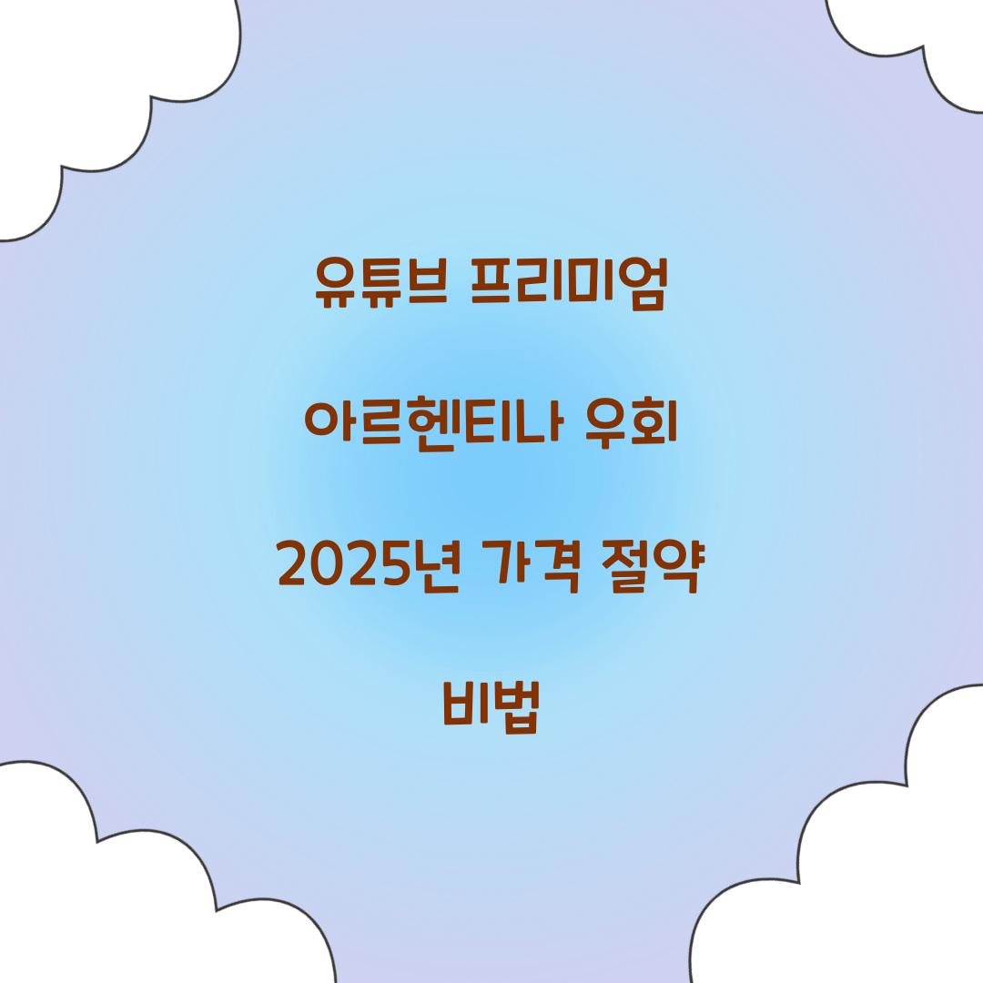 유튜브 프리미엄 아르헨티나 우회
