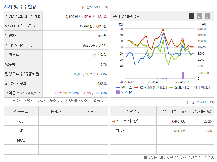 덴티스_기업개요