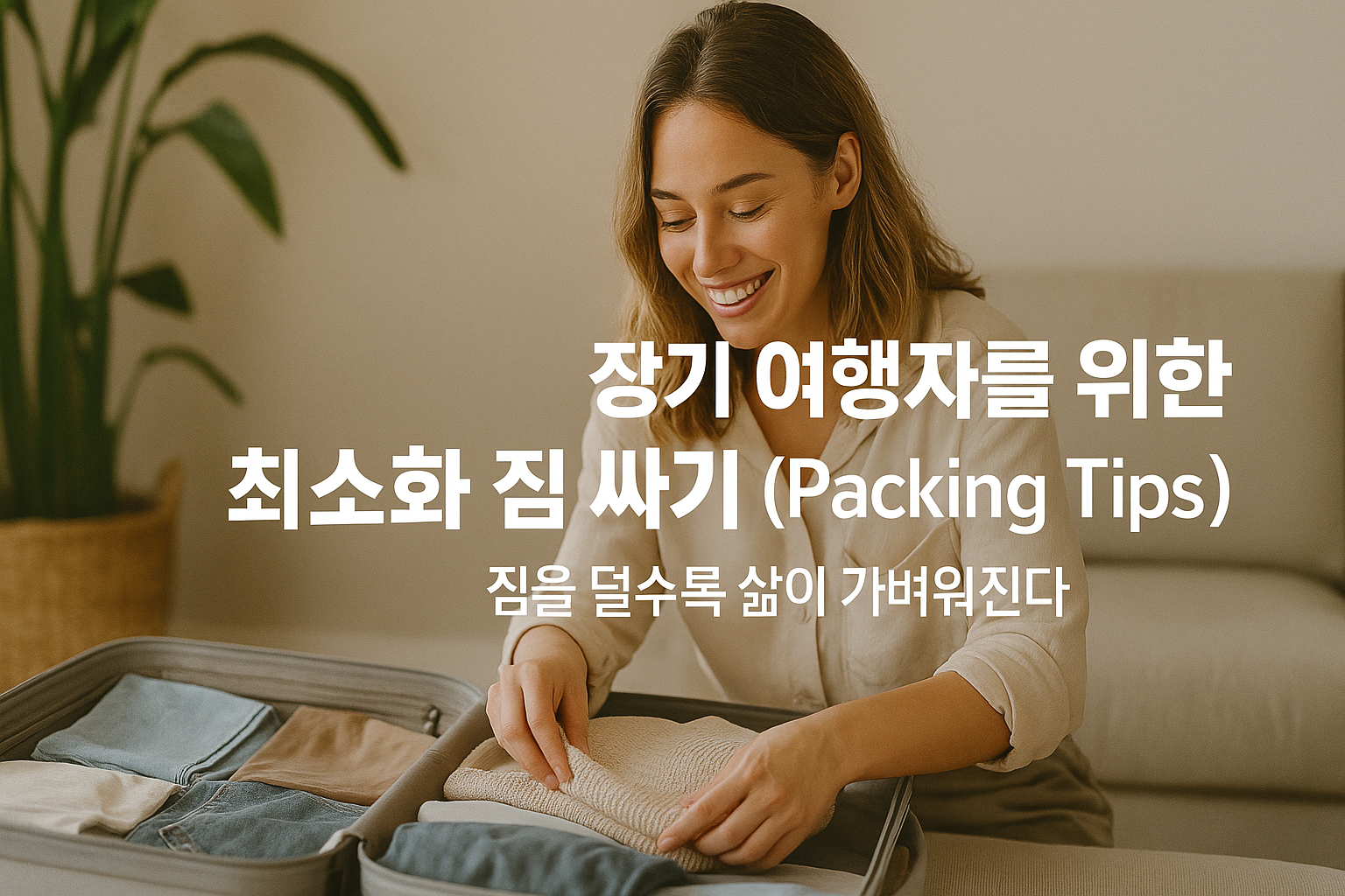 장기 여행자나 디지털 노마드에게 짐은 곧 ‘이동의 자유도’를 결정하는 요소입니다.
하지만 &quot;혹시 몰라&quot; 챙긴 물건들이 결국 짐이 되어버리곤 하죠.
이 글에서는 실제 장기 여행자들이 실천 중인 효율적이고 최소화된 짐 싸기 팁을 공유합니다.
짐을 줄이면서도 필요한 건 다 갖춘 미니멀리스트 여행의 비법, 지금 시작합니다.