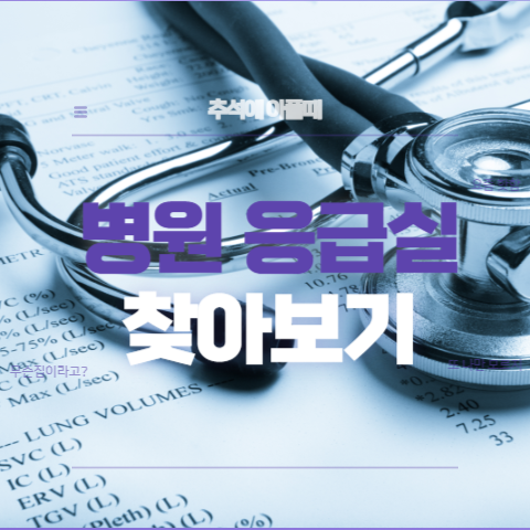 추석에 아플때 병원 응급실 찾기 관련 사진