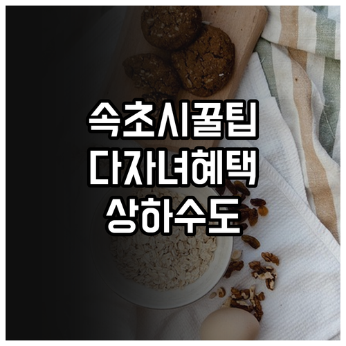 속초시 2025 다자녀 가구 상하수도..
