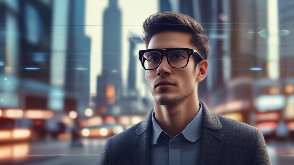 일상 속에서의 스마트 안경 사용이미지