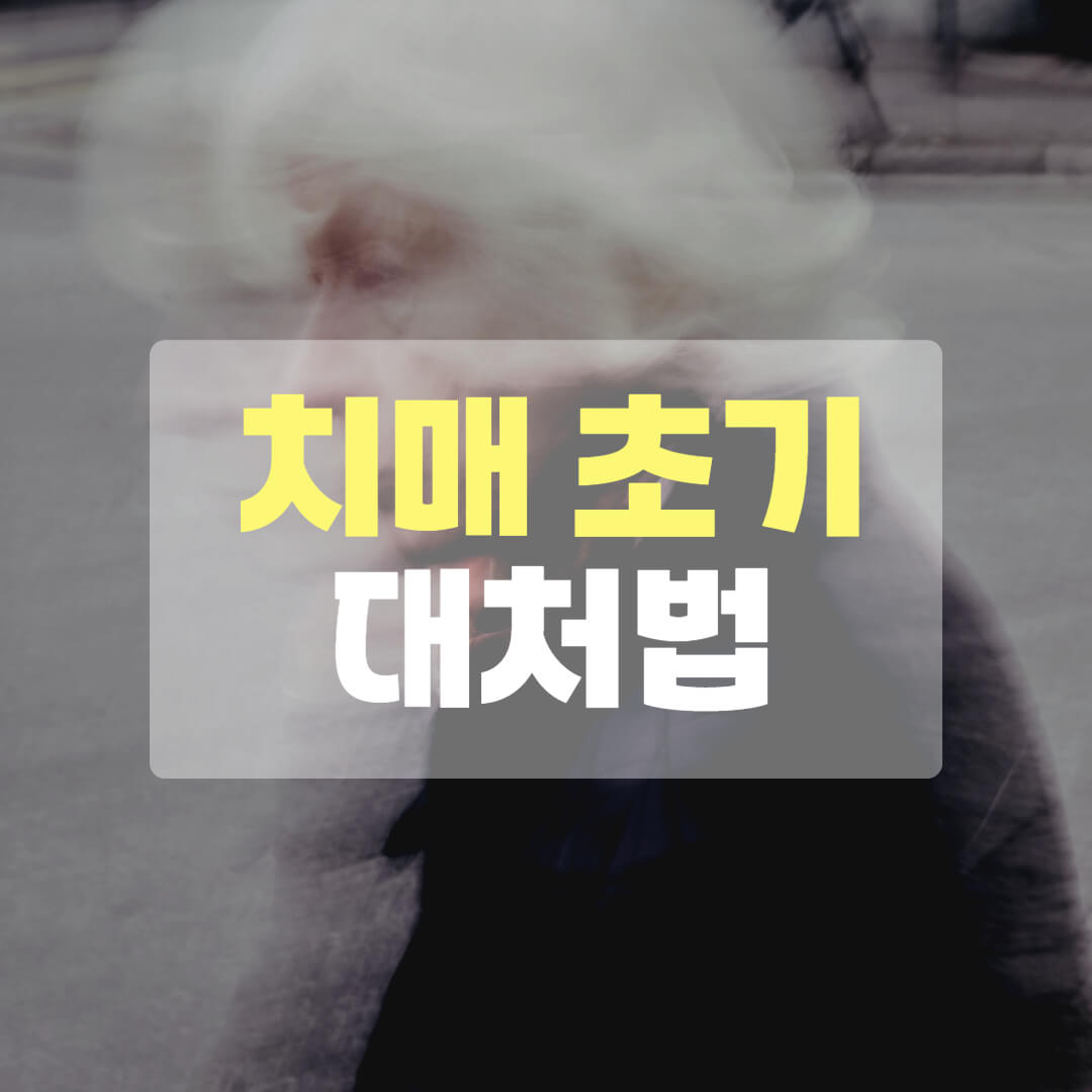 치매 초기증상이 왔을때 대처법