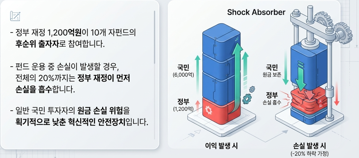 원금 손실위험을 낮추는 안정장치 시각화한 인포그래픽