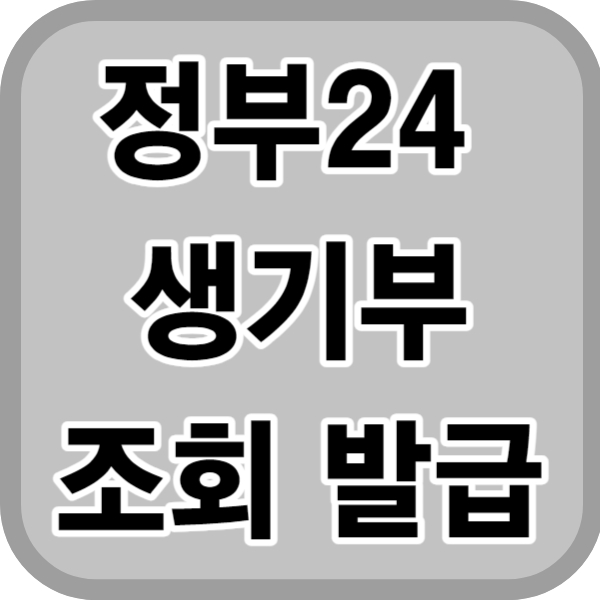 정부24 생기부 조회 및 발급