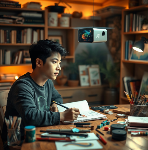 인공지능으로 취미를 즐기는 이미지