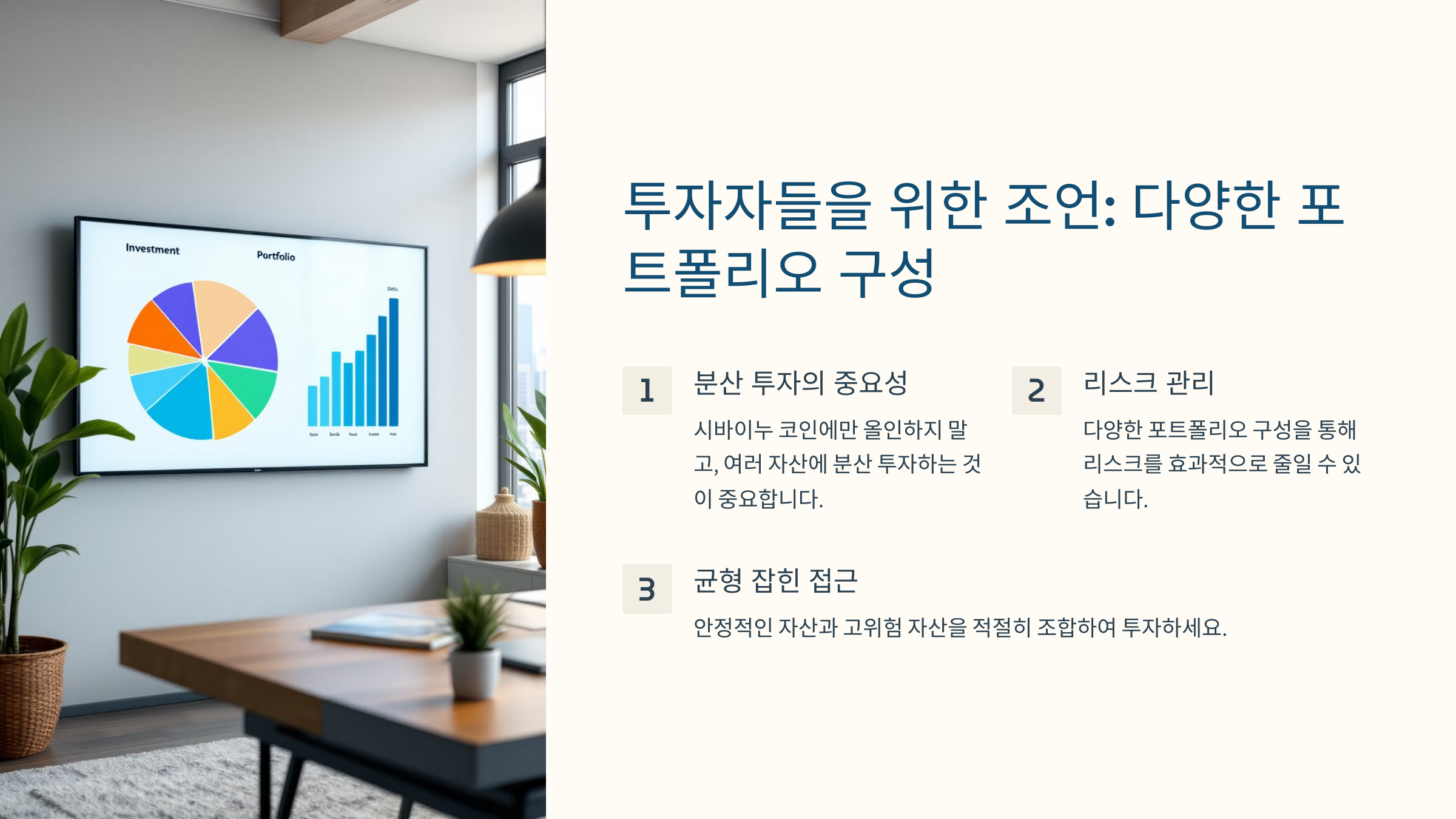 투자자들을 위한 조언: 다양한 포트폴리오 구성