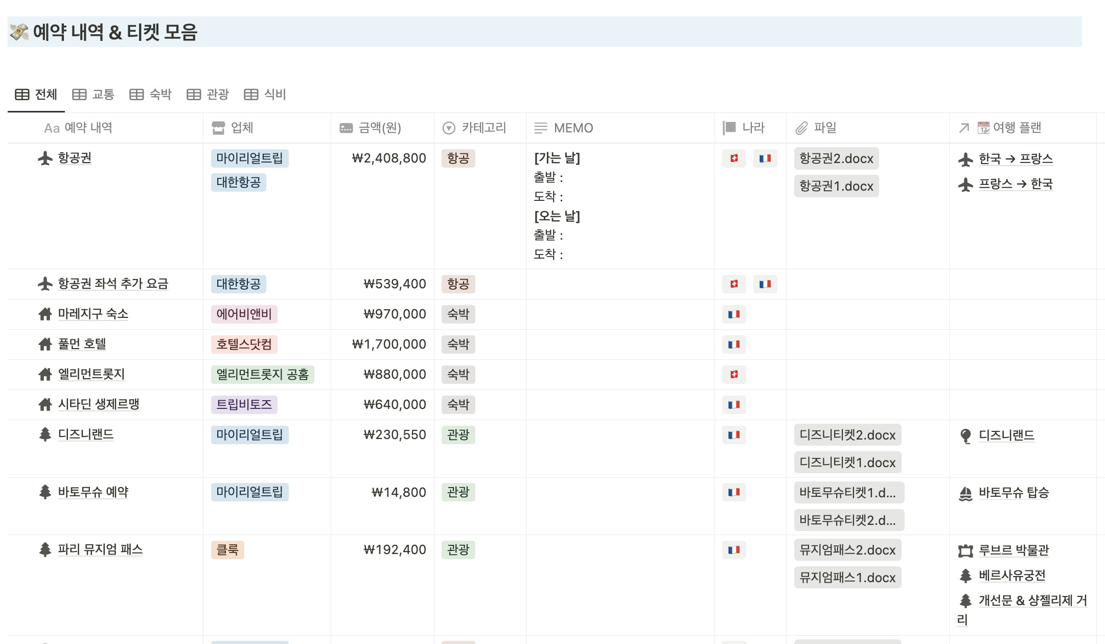 노션결혼준비템플릿공유4