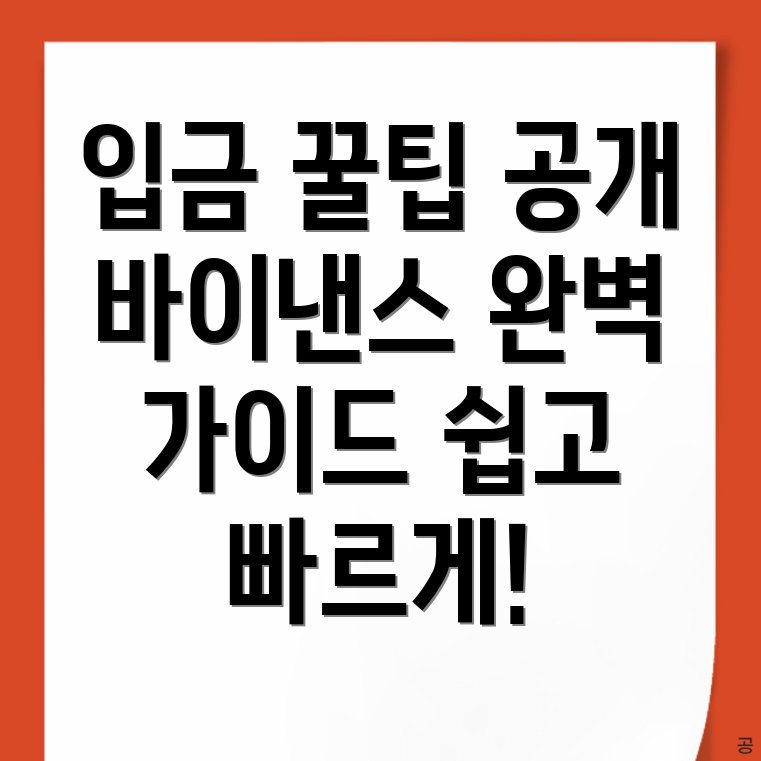 바이낸스 입금 방법