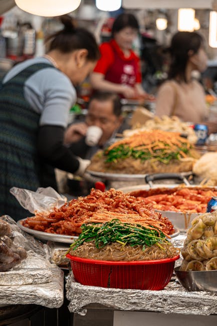 속초중앙시장 닭강정 가게 모습