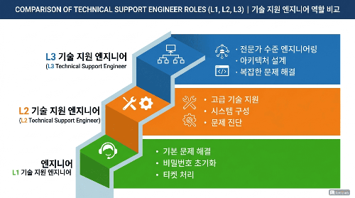 L1&middot;L2&middot;L3 서포트 엔지니어", 역할이 뭐가 다른지 한 방에 이해하기 참고이미지