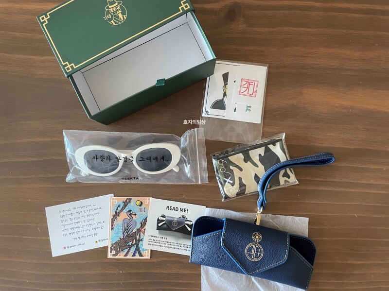 긱타 아이웨어 만주(아이보리) 선글라스 - 제품 구성