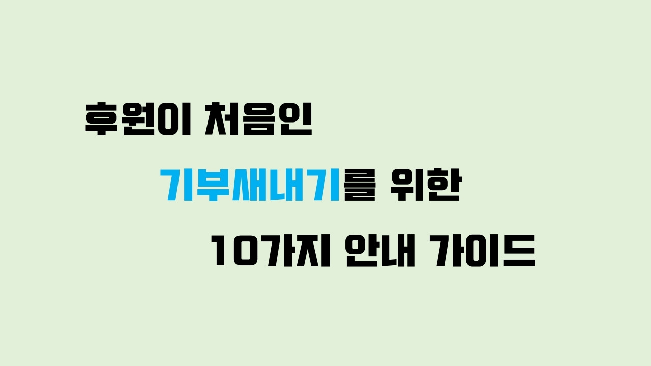 거리 캠페인 책자