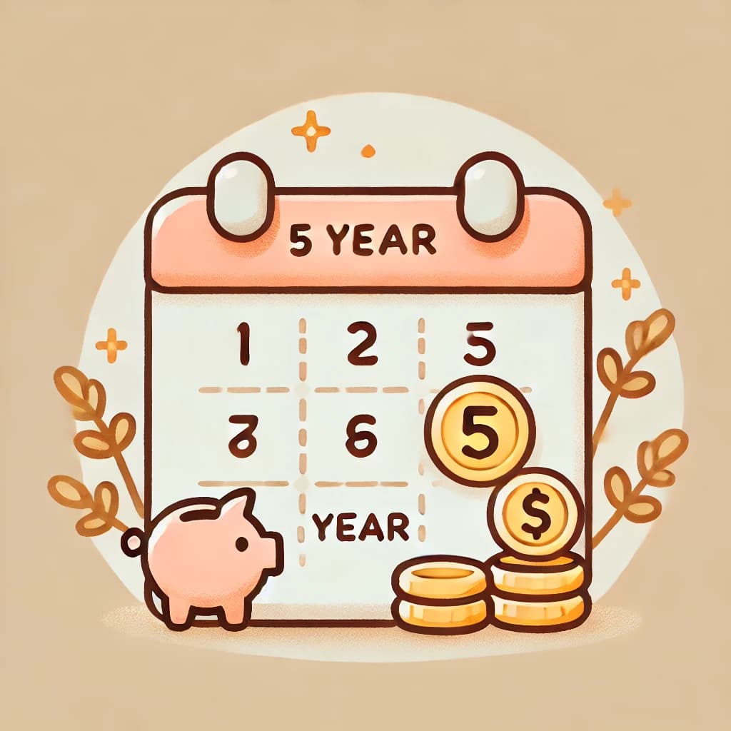 청년도약계좌 만기인 5년 뒤를 기다리는 모습