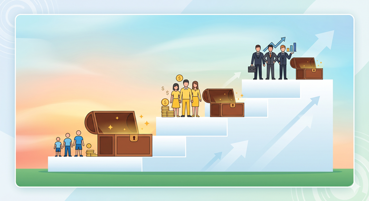 청년도약계좌 소득 구간별 정부 기여금 매칭 구조 설명 인포그래픽