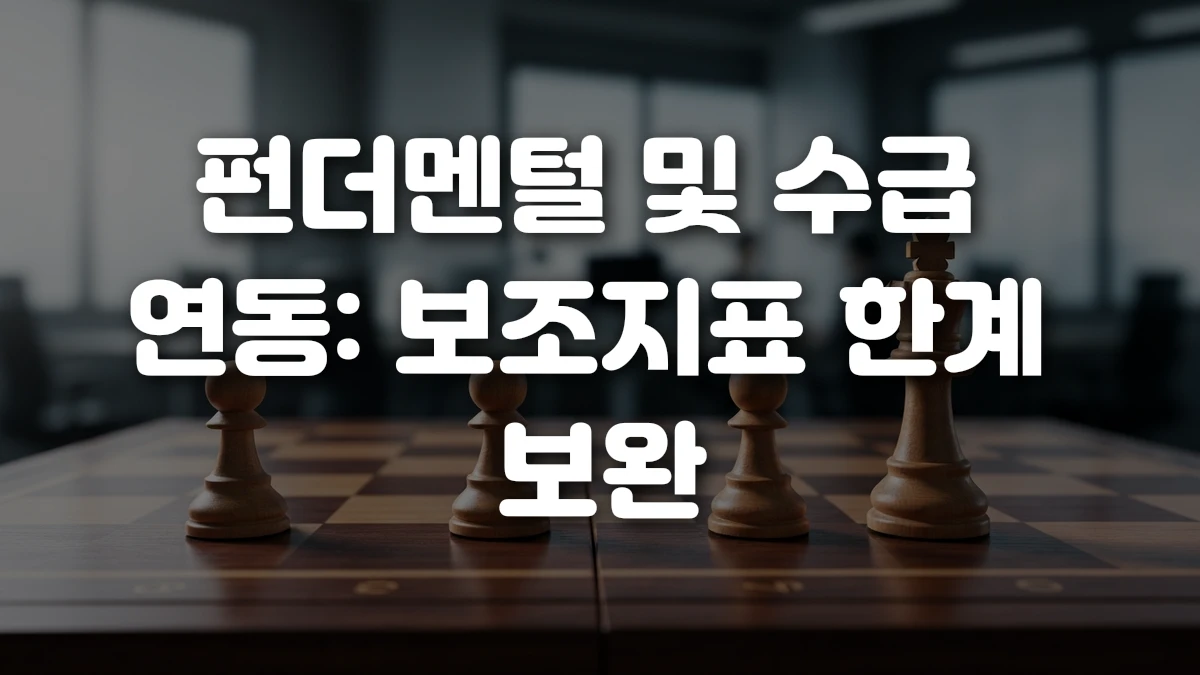 펀더멘털 및 수급 연동 보조지표 한계 보완