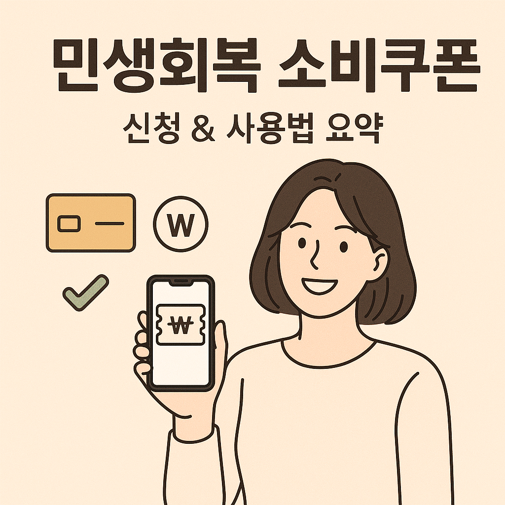 민생회복 소비쿠폰 사용처 및 신청방법