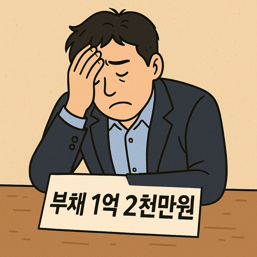 1억2천만원 빚이 있는 사람