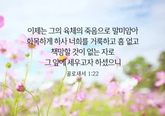 골로새서 2장 7절 묵상 - 그 안에 뿌리를 박으며 세움을 받아 교훈을 받은 대로 믿음에 굳게 서서_10