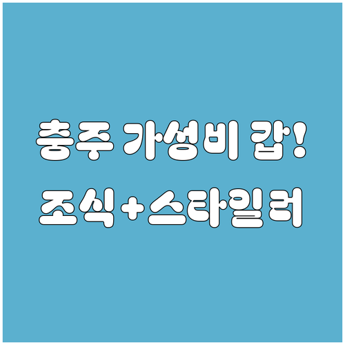 충주 가성비 호텔 추천 스타일러와 조..