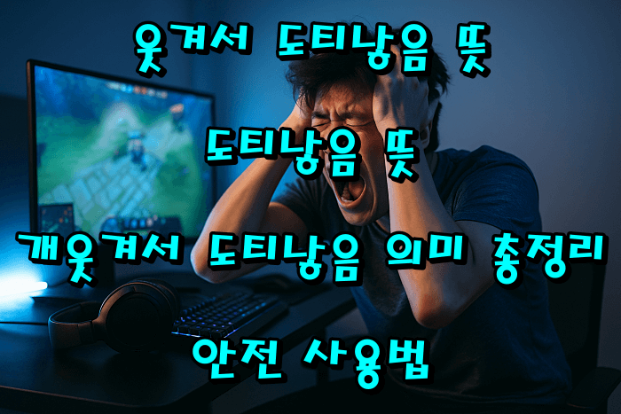 웃겨서 도티낳음 뜻|도티낳음 뜻·개웃겨서 도티낳음 의미 총정리 + 안전 사용법