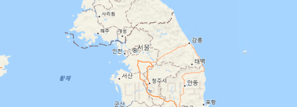 대한민국 윈도우10 지도 모습