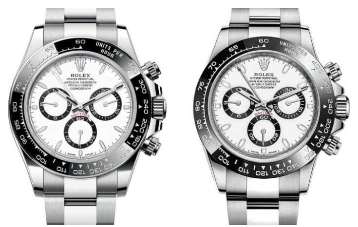 좌측 신형 데이토나 1265000LN / 우측 구형 데이토나 116500LN