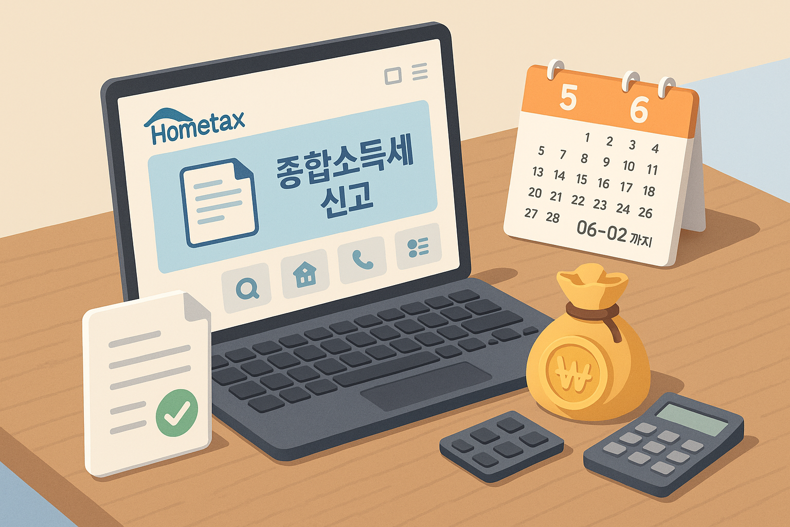 2025년 개인사업자 종합소득세&middot;지방소득세 신고 완벽 가이드 &mdash; 홈택스로 15분 만에 절세까지 끝내는 방법