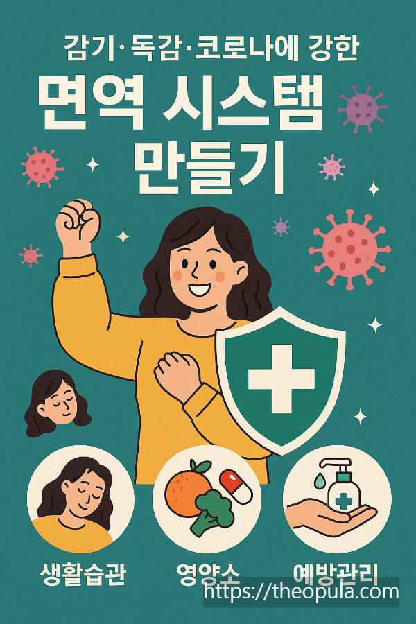 감기 독감 코로나에 강한 면역 시스템 만들기