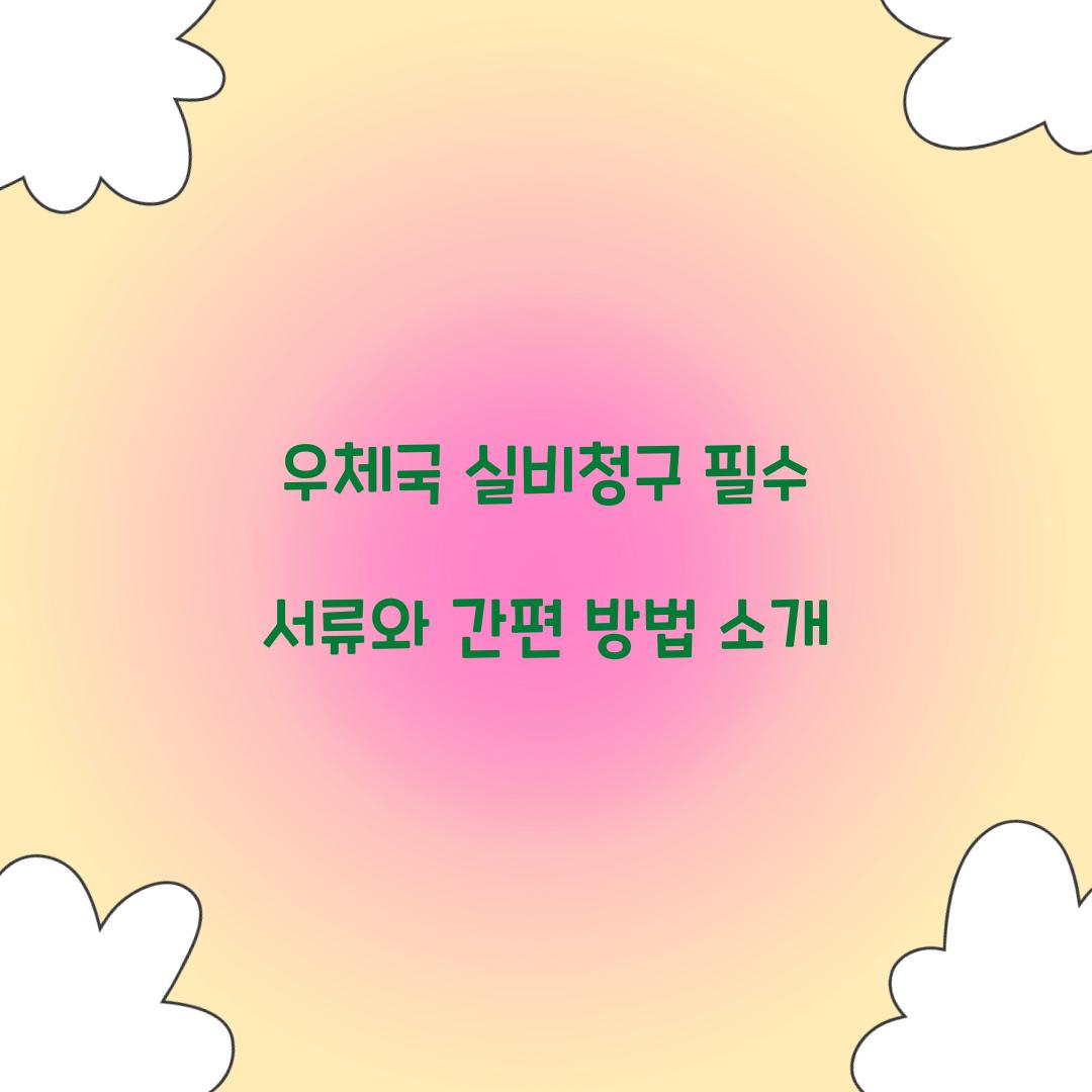 우체국 실비청구