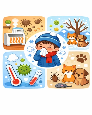 겨울철 알레르기 증상 원인 유형 정리10